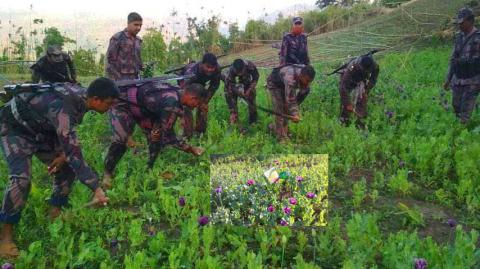 ছবি : থানচি উপজেলার দুর্গম তিন্দু ইউনিয়নের কাইক্য খুমি পাড়ায় বিজিবির অভিযান।