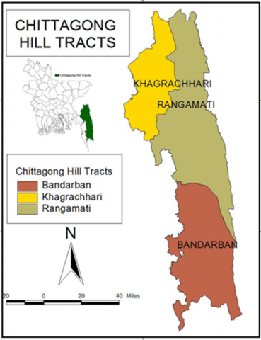 ছবি তিন পার্বত্য জেলার ম্যাপ